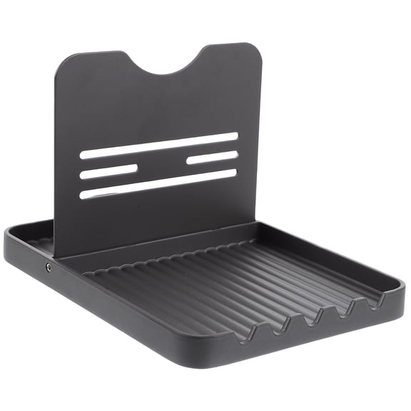 UPOUART Black Kitchen Utensil Holder Pan Lid Organizer for Convenient Countertop Storage and Neat Kitchen