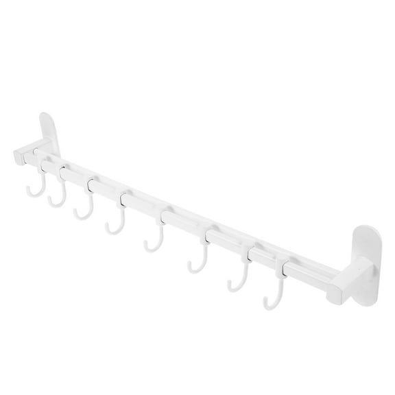 UPOUART Kitchen Wall-mounted Hanger Space Aluminum Double Rod for Pot Storage 1 Set