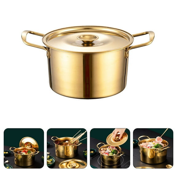 UPOUART Korean Style Noodle Pot with Lid and Handle, Ideal for Ramen Cooking, Fast Heating, Easy to Clean Design