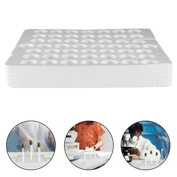 UPOUART Laboratory White Test Tube Storage Rack with Lightweight Foam ...