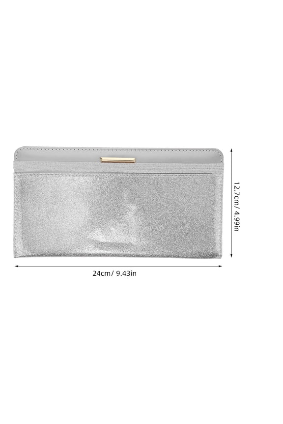 Large Capacity Travel Document Organizer Wallet for Women, Elegant Grey PU , and Stylish, 1 Set