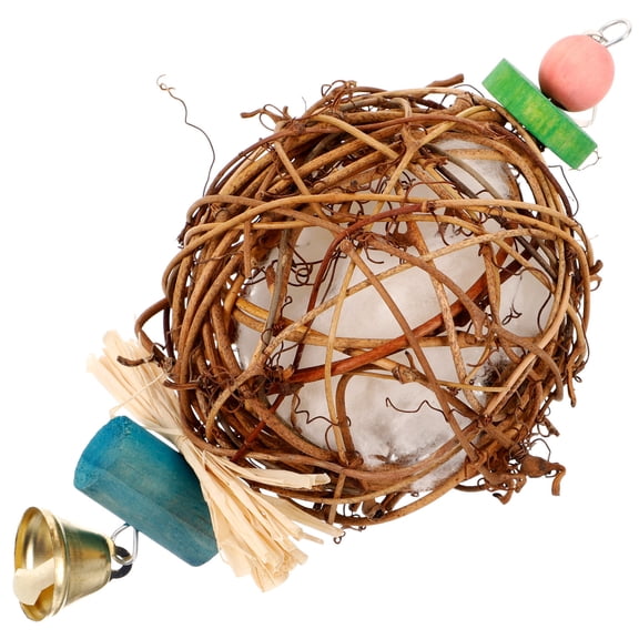 UPOUART Large Parrot Chew Toy for Pet Bird Stress Relief Hanging Loop Design 1 PCS