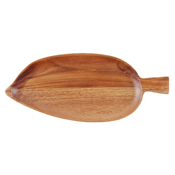 UPOUART Leaf Shaped Wooden Serving Plate for Home Cheese Charcuterie Bread Platter