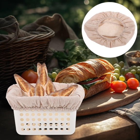 UPOUART Light Brown Bread Basket Liner Cloth for Dough Proofing with Reusable Breathable Air Circulation Material