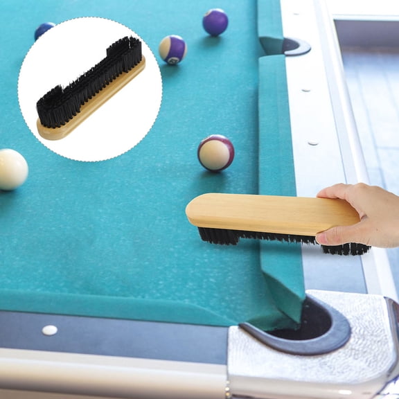 UPOUART Light Yellow Pool Table Cleaning Brush with Soft Bristles for Felt Surface and Narrow Crevice Cleaning