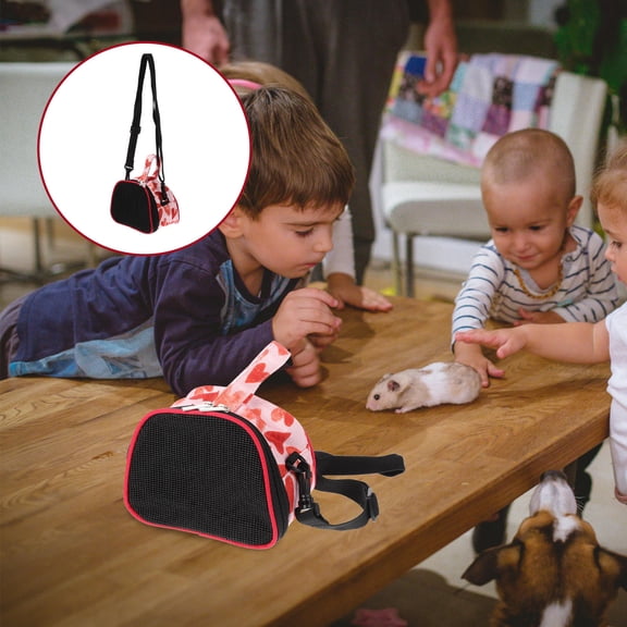 UPOUART Red Oxford Cloth Hamster Carrier Bag Lightweight Comfortable Travel Carrier