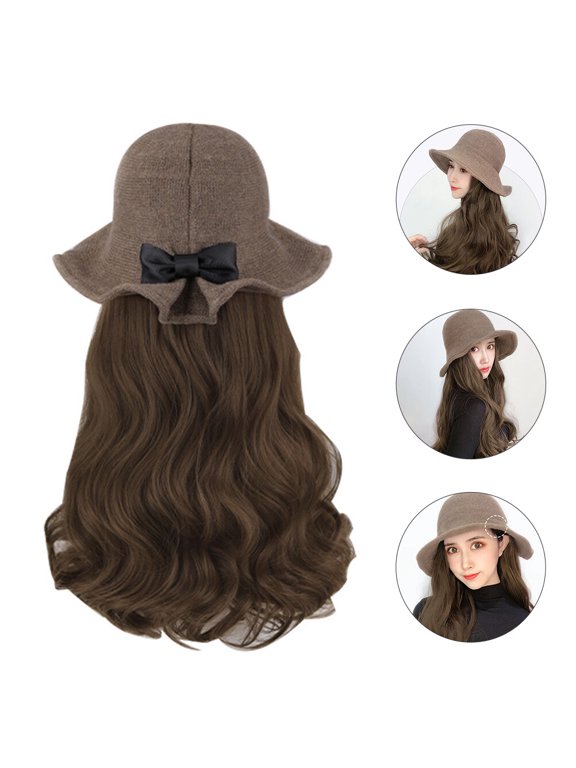 Synthetic Wavy Wig, Khaki Fashion Hair Extension, Comfortable Lightweight Costume Accessory for Women
