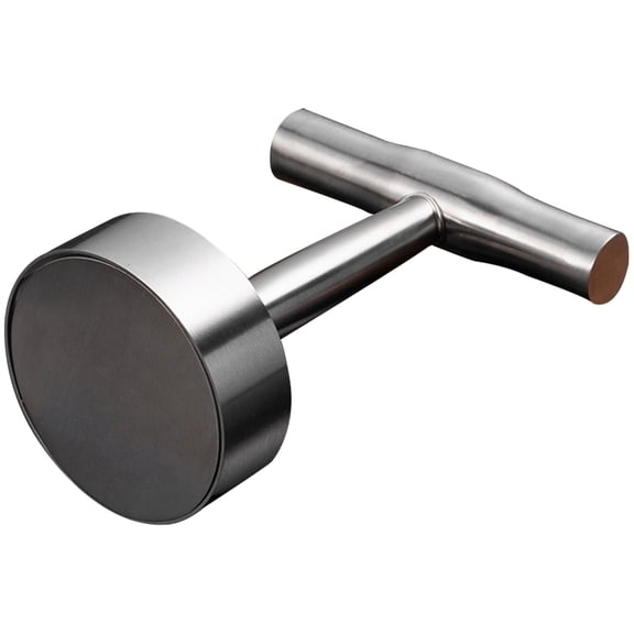 UPOUART Manual Stainless Steel Burger Press for Grill with Stable Rivet Handle in Plated Silver