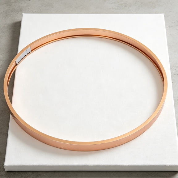 UPOUART Matte Plated Gold Round Aluminum Alloy Frame for DIY Crafting and Wall Photo Decor