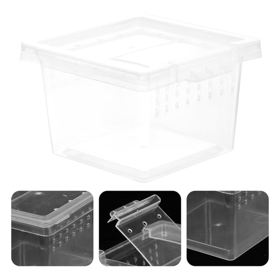 UPOUART Medium Transparent Breeding Box for Reptiles with Vent Design Suitable for Turtle Snakes and Spiders