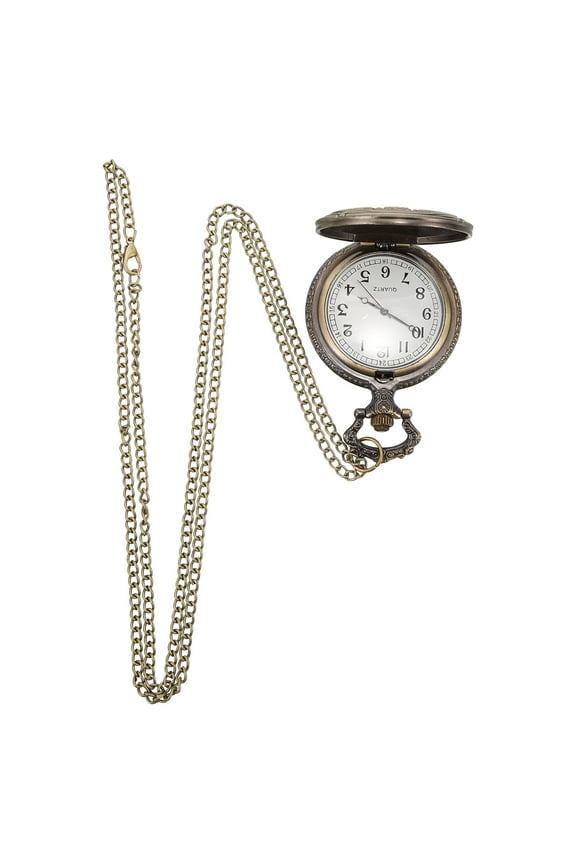 Men's Vintage Pocket Watch Multi Iron with Flip-Up Face for Everyday Wear