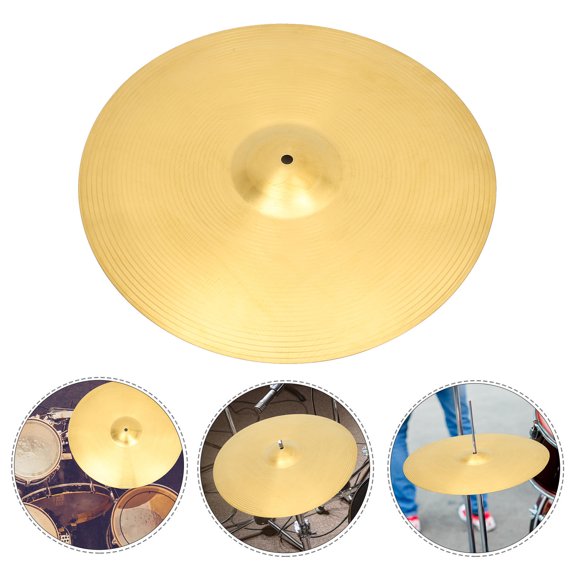 UPOUART Metal Drum Crash Cymbal Yellow Jazz Drum Cymbal with Workmanship