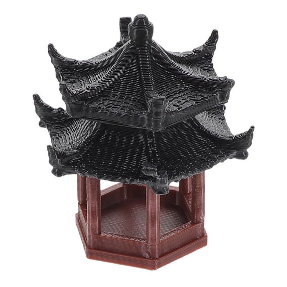 UPOUART Miniature Garden Landscape Classical Art Design Brown Plastic Decorative Ornament For Indoor Decoration 1Set