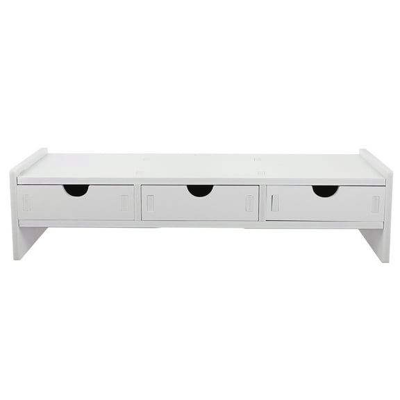 UPOUART Monitor Riser Stand and Laptop Stand for Desk with Drawer and Desktop Organizer for Computer Laptop Printer and TV Screen