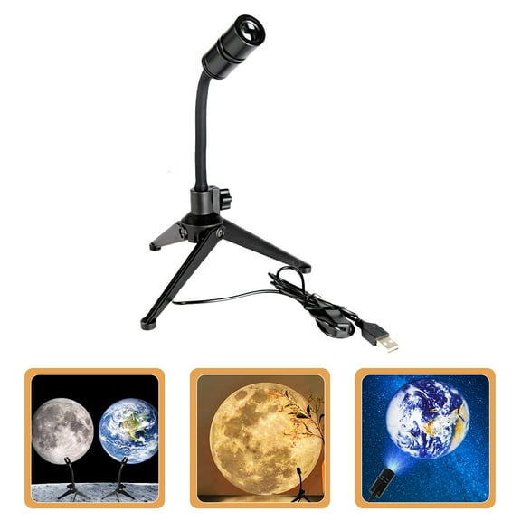 UPOUART Led Night Projector Light Black Plastic Atmosphere Light 1 Set