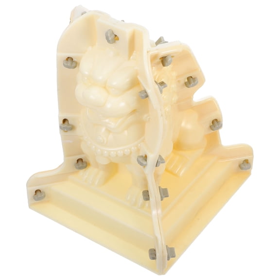 UPOUART Lion-Shaped Roman Column Mold, Beige Plastic Crafting Mold for Home Decor, 1 Piece for Art Projects