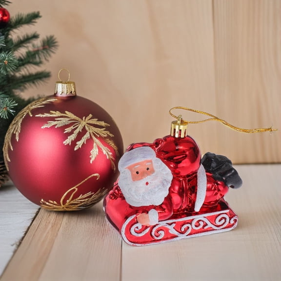 UPOUART Multi-Color Santa Claus Christmas Tree Ornament Plastic Holiday Decoration for Festive Home and Tree Holiday Decor