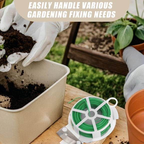 UPOUART Multi-Purpose Green Floristry Wire for Plant Tying, Garden Landscaping, Plant Support and Crafting Use