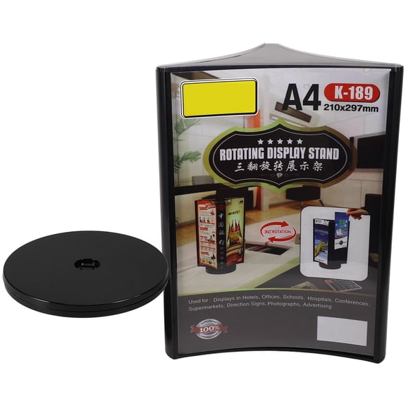 UPOUART Black Acrylic Rotatable Menu Holder for Desktop Price and Brochure Display