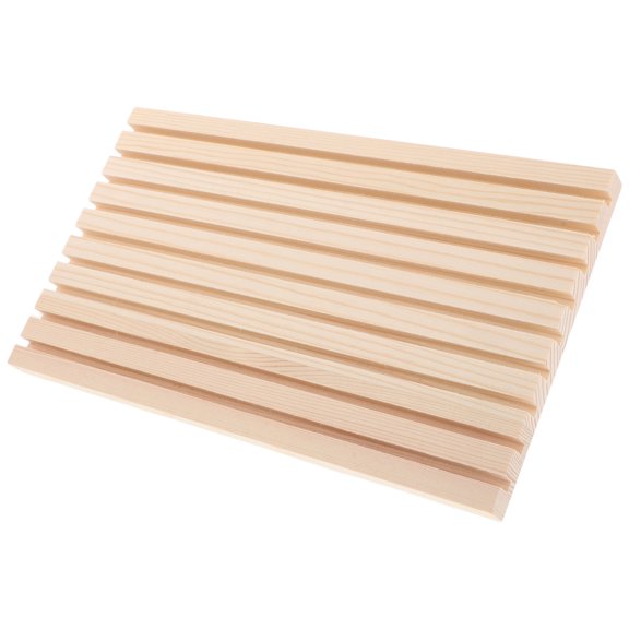UPOUART Natural Beige Wood Riser for Bathroom Or Kitchen Counter with Elevated Vertical Storage