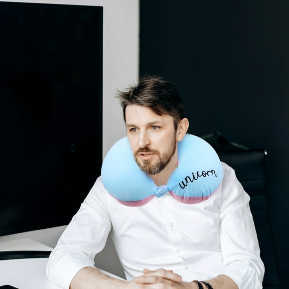 UPOUART Neck Pillow Travel for Neck Sky Blue Neck Cushion U Shaped 1 Piece