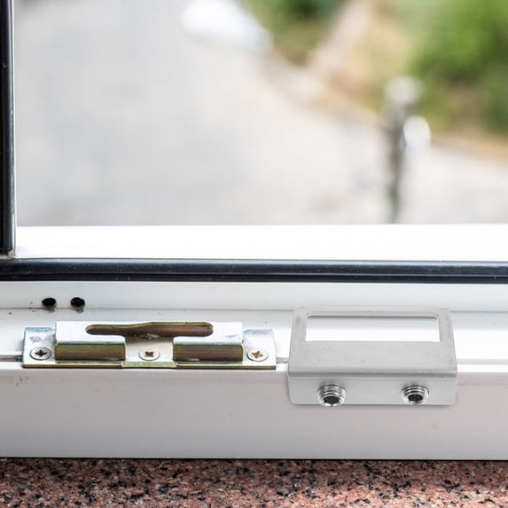 UPOUART Adjustable Sliding Window Lock with Key, Easy No-Drill Installation for and Office Use