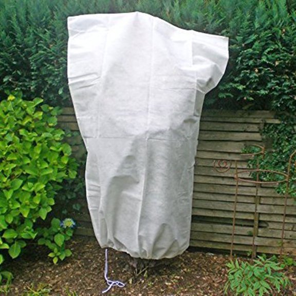 UPOUART Non Woven Garden Plant Cover White Adjustable String Fabric Protective Shelter for Trees