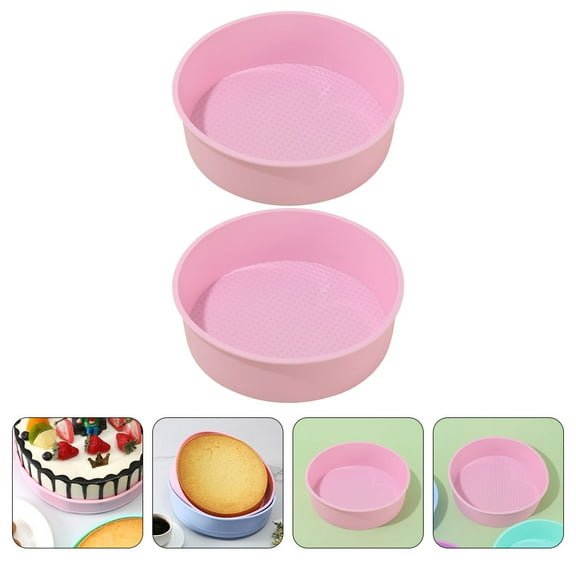 UPOUART 2-Piece Silicone Cake Pans Set, Non-Stick Bakeware for Home and Professional Baking, and Flexible