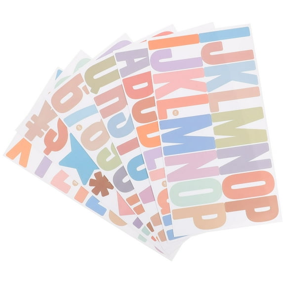 UPOUART Self-Adhesive Alphabet Stickers Assorted Color Paper for Scrapbooking