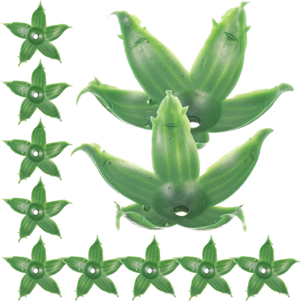 UPOUART 100 Pieces Green Artificial Flower for Crafting, Plastic Floral Components Ideal for Flower Making Projects