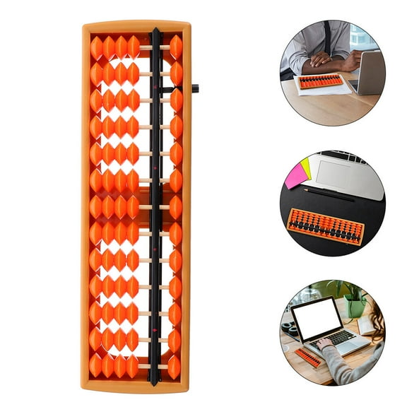 UPOUART Orange ABS Abacus Teaching Counting Tool Suitable for Students and Office Decor