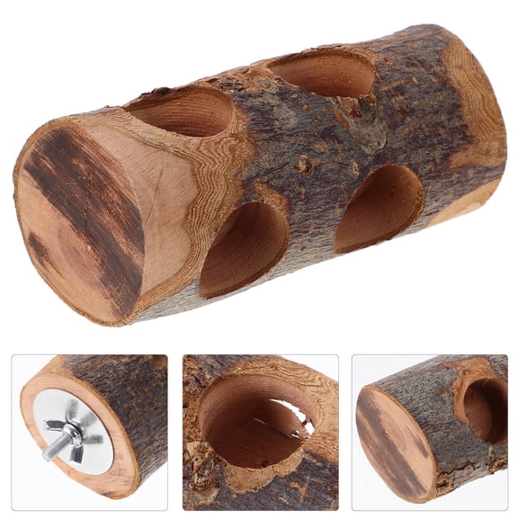 UPOUART Parrots Chew Toys Wooden Chewing Stick 1Pack Light Brown for Hamsters