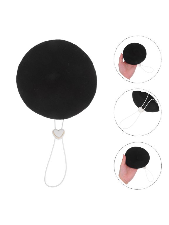 Black Wool Pet Beret Hat for Cats and Small Dogs Secure and Stable Fit