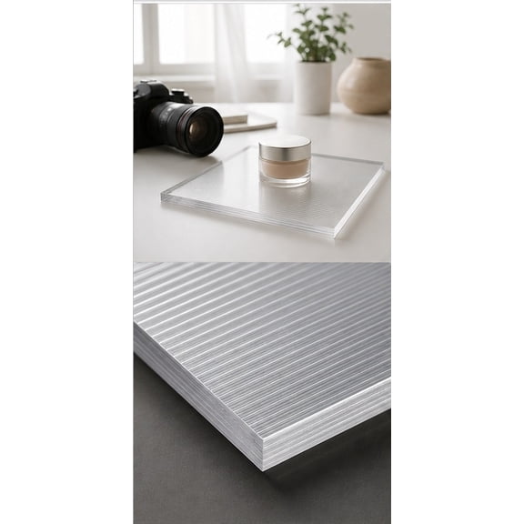 UPOUART Transparent Acrylic Sheet Textured for Professional Product Photos