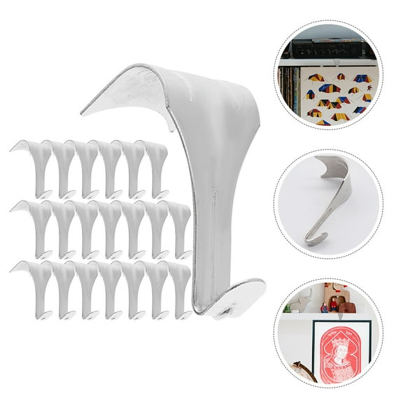 UPOUART Picture Rail Hooks Zinc for Galleries and Home Decor 20Pcs 2.2x1.2x1.2in