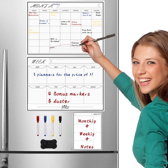 UPOUART Planning Boards Magnetic Planner Board White 1 Set For Professionals