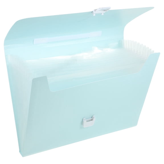 UPOUART Plastic Accordion File Organizer PP Sky Blue for Travel 1Pcs