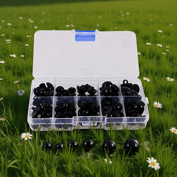 UPOUART Plastic DIY Mushroom Button for Sewing Crafts Durable Black Decorative Accessory