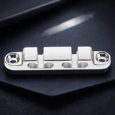 UPOUART Plated Silver Electric Bass String Tree Guide for Six String Bass Guitar Enhanced Stability and Easy Installation
