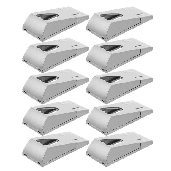UPOUART Plated Silver Heart Shaped Closet Rod Support Brackets Zinc Alloy and ABS for Home 10Pcs