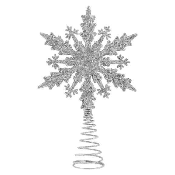 UPOUART Plated Silver Sparkling Xmas Tree Ornament Star Decoration for Christmas Holiday Ambiance