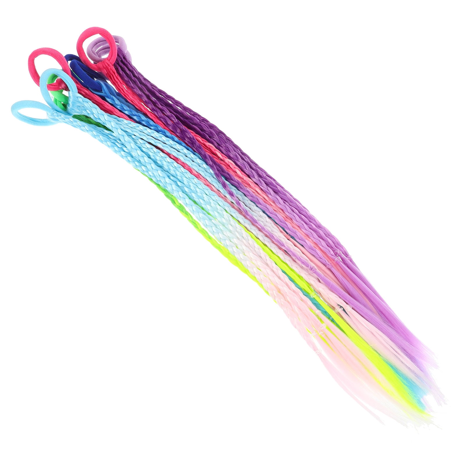 UPOUART Ponytail Extensions 10Pcs Rope Design for Girls Hair ...