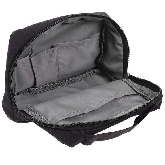 UPOUART Travel Electronic Organizer Bag Black Polyester Data Line Storage Case