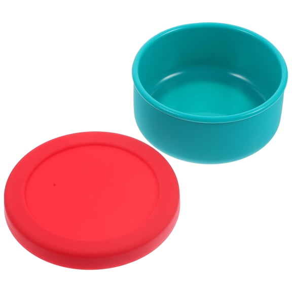 UPOUART Silicone Pizza Dough Storage Container with Red Lid and Green Base, 1 Piece Kitchen Dough Keeper