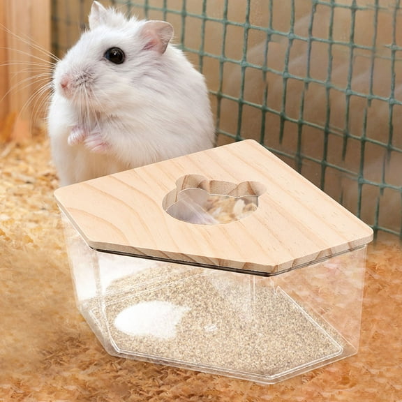 UPOUART Practical Small Pet Sand Bath Box in Assorted Colors for Hamster Guinea Pig Bathroom