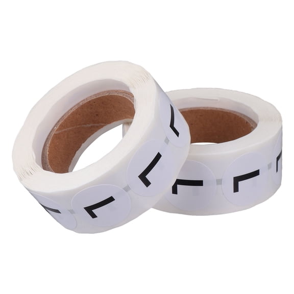 UPOUART Premium Clothing Size Sticker White Round Self Adhesive Label for Clear Size Display