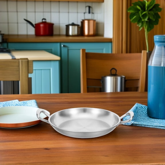 UPOUART Premium Stainless Steel Serving Tray Handles Double Handle Dishes for Elegant Presentation