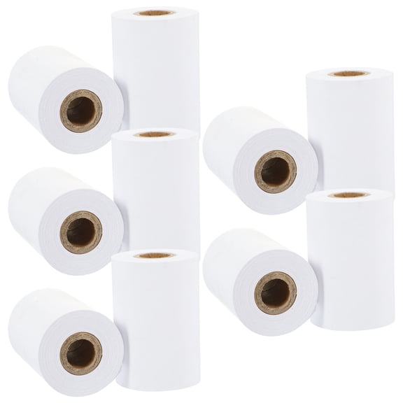 UPOUART Premium White Thermal Cash Register Paper Rolls for Supermarket Use Lint Free Crisp Printing