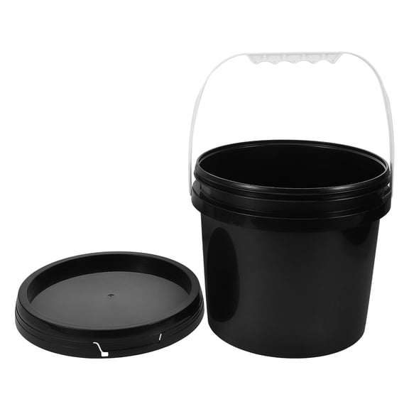 UPOUART Professional Black Plastic Paint Storage Bucket with Wide Mouth and Comfortable Handle for Liquids