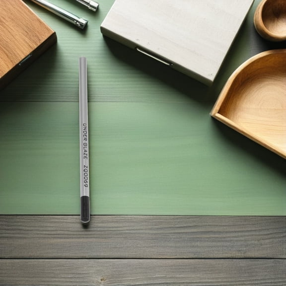 UPOUART Professional Dark Green Ceramic Art Pencil for Precise Pottery Decoration and Underglaze Coloring